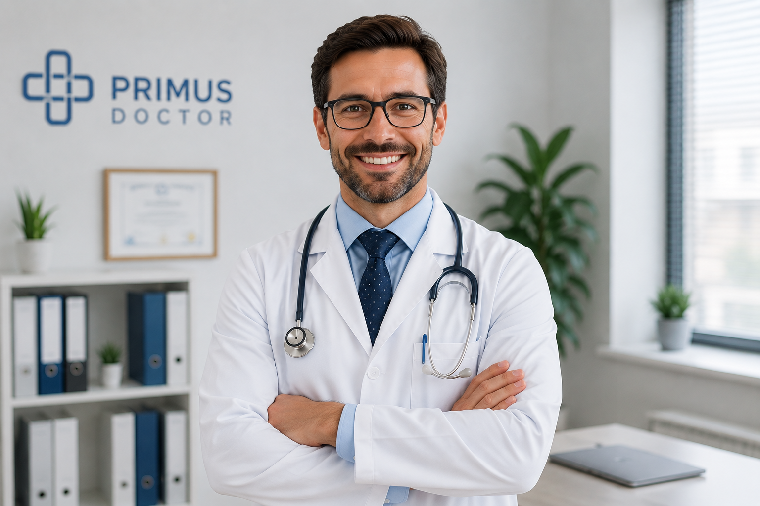 Profesional medico en un entorno sanitario privado